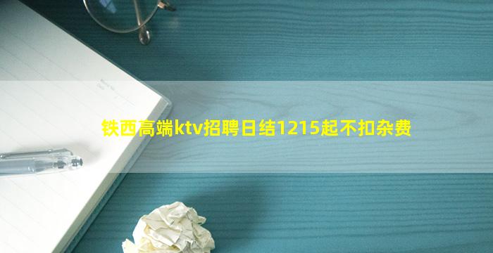 铁西高端ktv招聘日结1215起不扣杂费